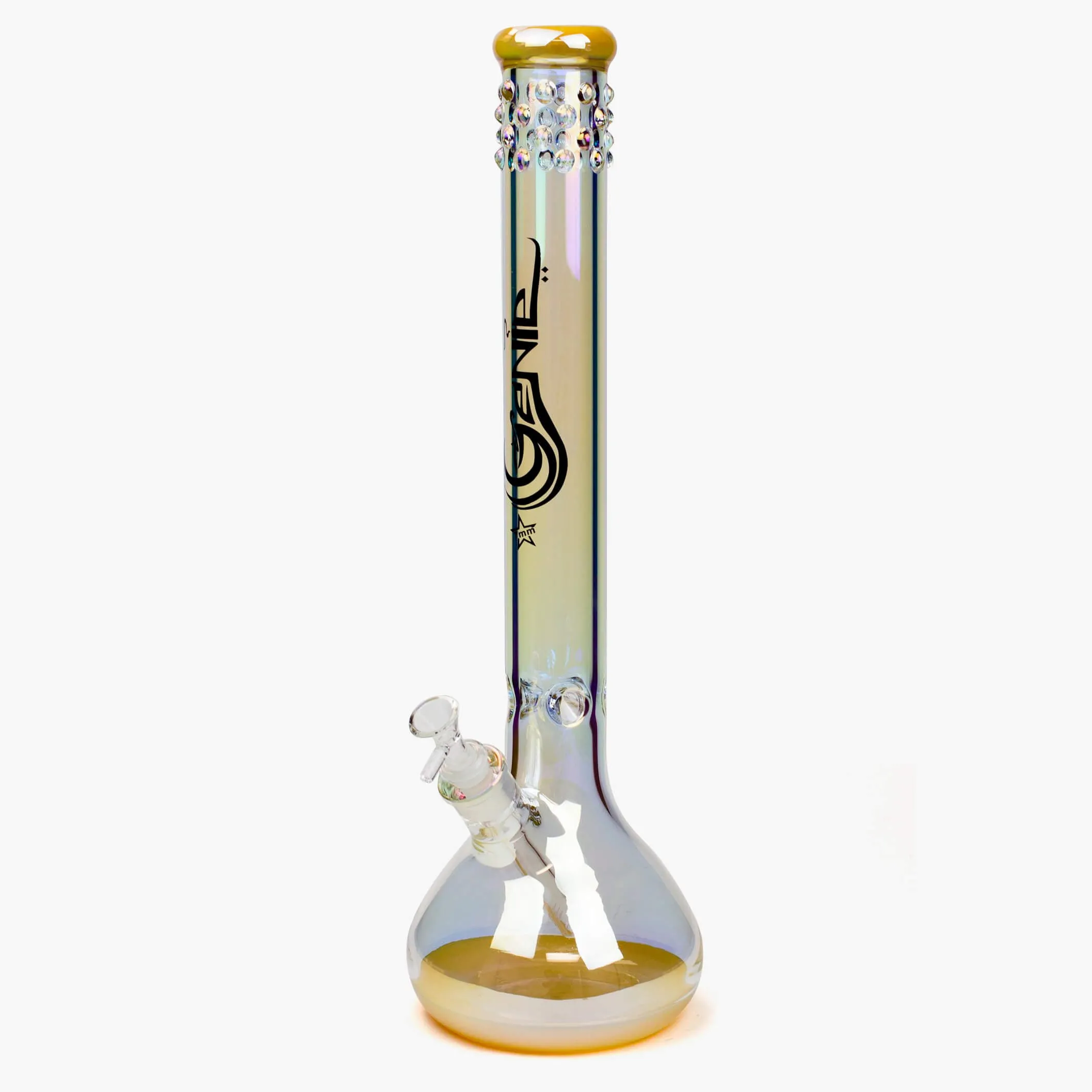 19" Genie Metallic Glass Bong Round Base