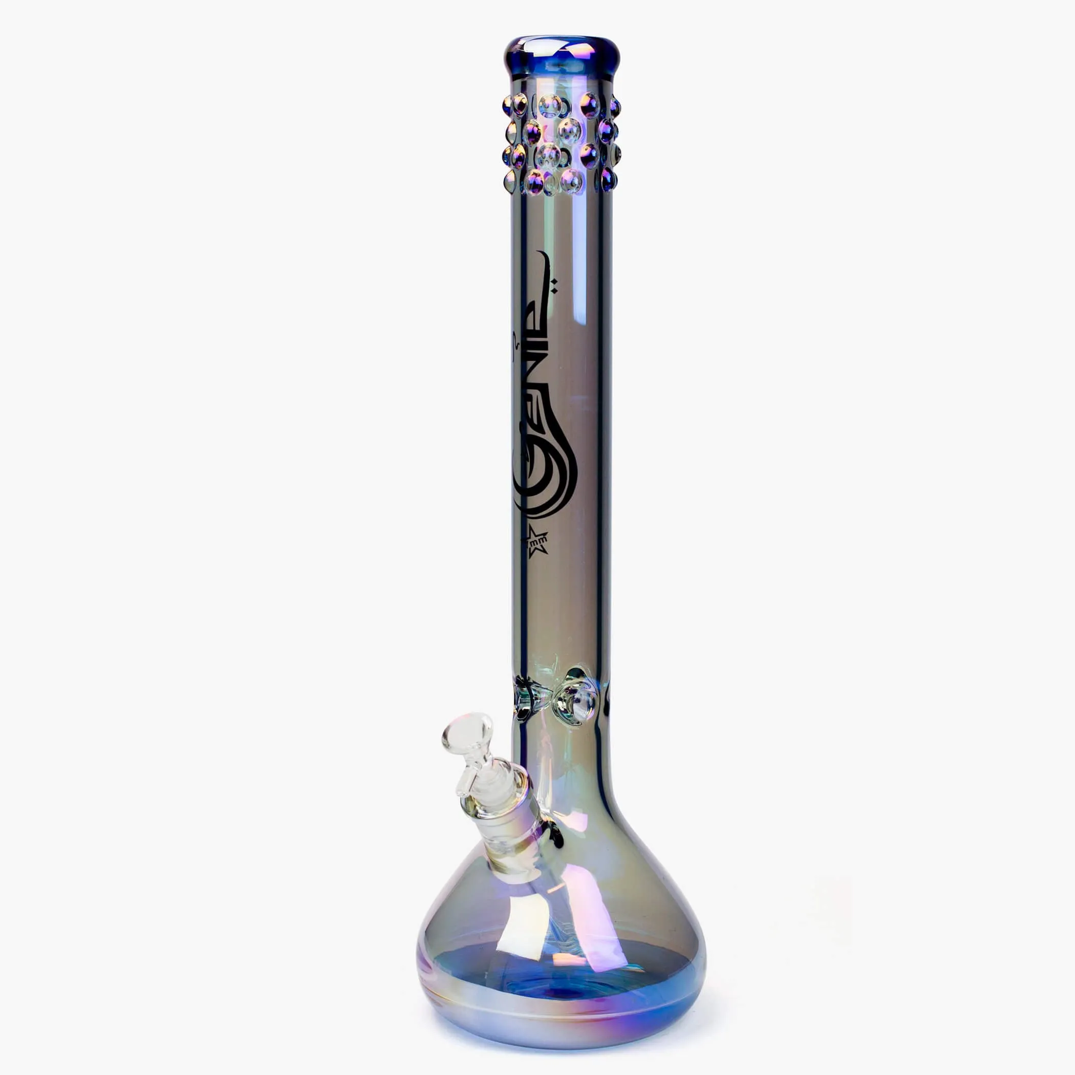 19" Genie Metallic Glass Bong Round Base