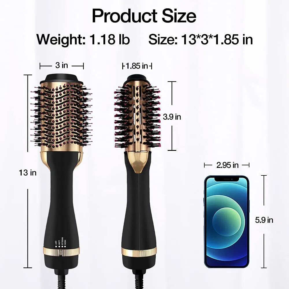 24K Gold One Step Volumizer Hair Dryer and Hot Air Brush