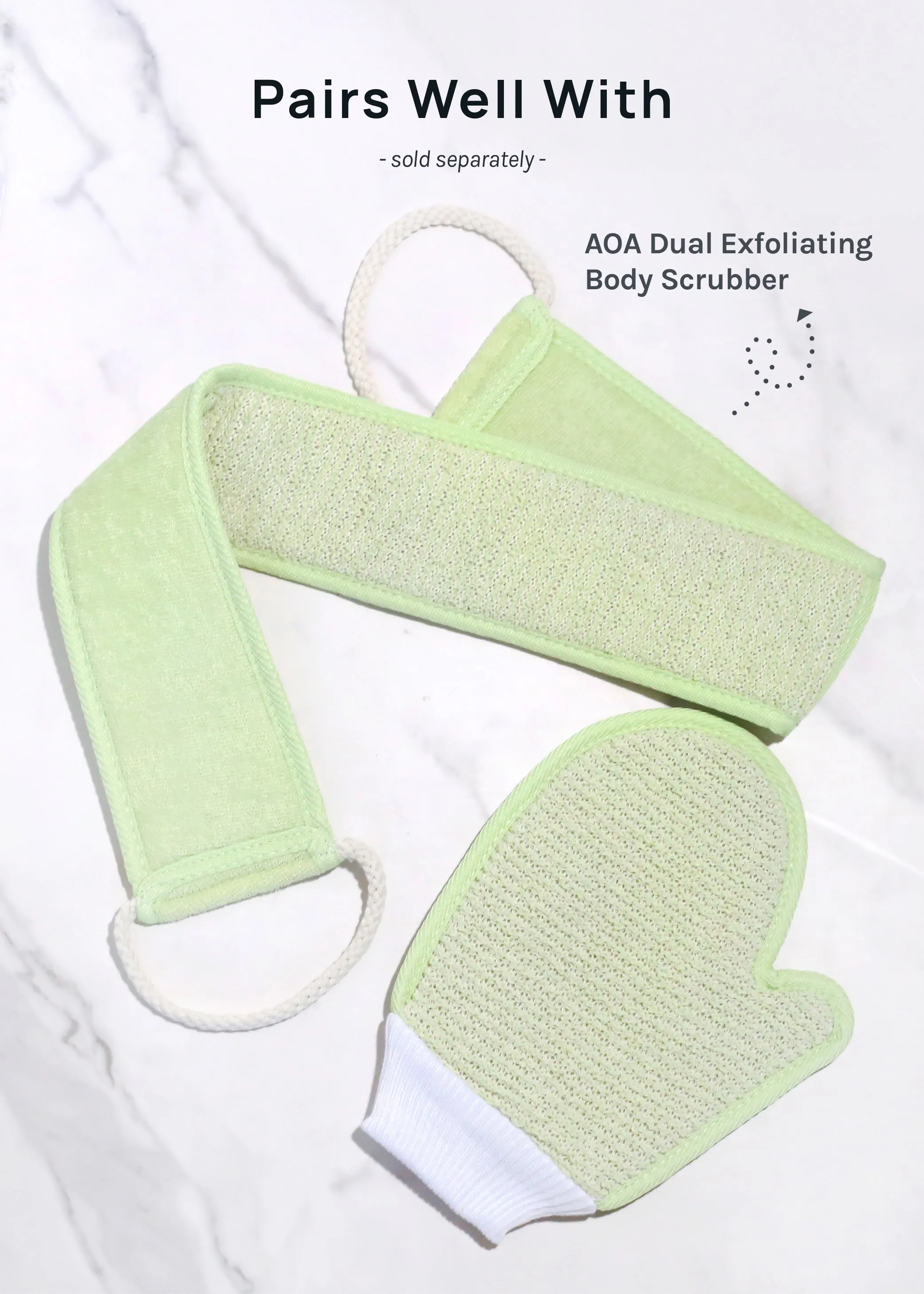 AOA Dual Exfoliating   Washcloth Mitt