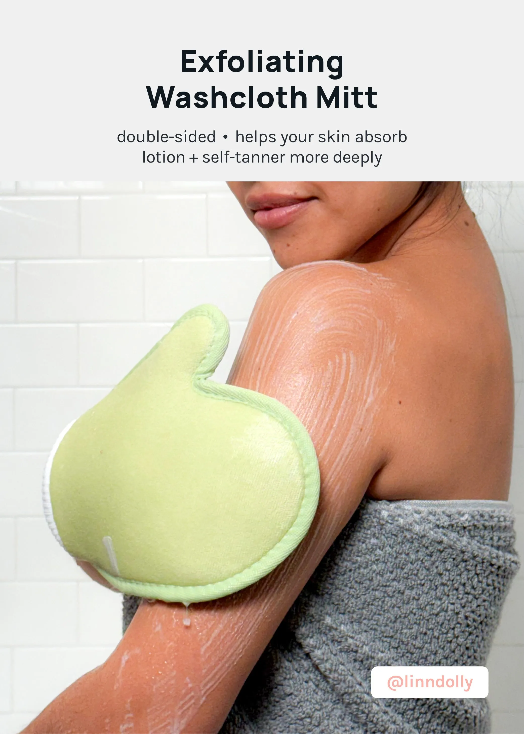 AOA Dual Exfoliating   Washcloth Mitt