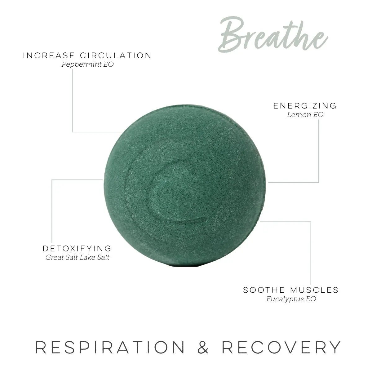 Breathe Therapy Bomb (Cooling Botanical Bath Bomb)