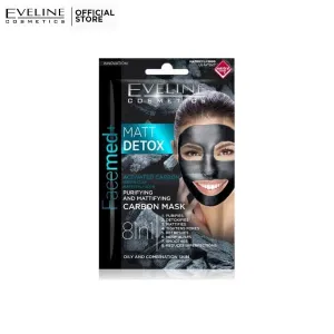 Eveline Facemed  Carbon Mask 2*5ml Matt Detox