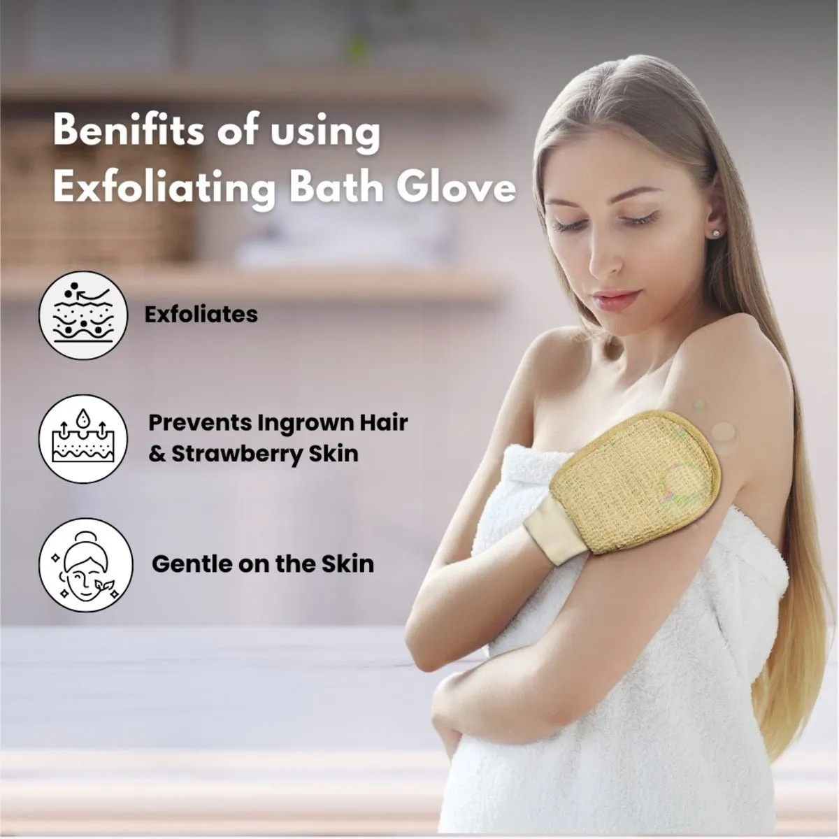 Exfoliating Bath Glove for Body Cleansing