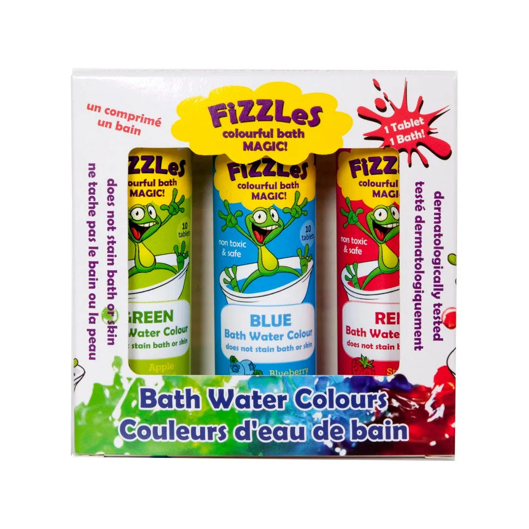 FiZZLeS 3-Pack Colourful Bath Magic for Kids - Bath Bomb