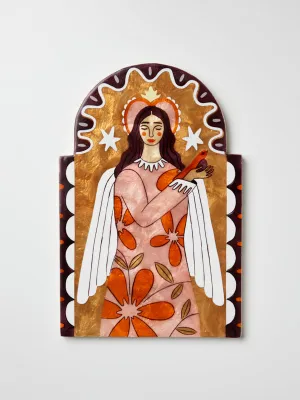 GARDIENNE ANGEL MUSTARD WALL ART