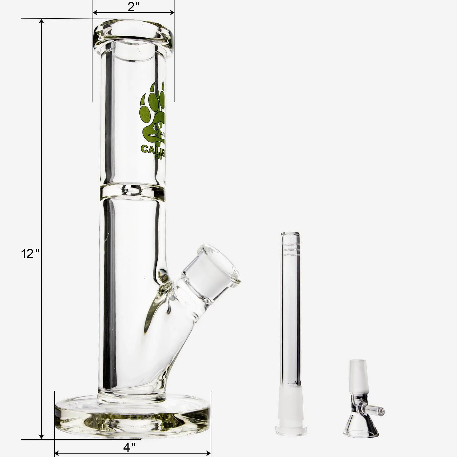 Glass Tube Bong Lime Green