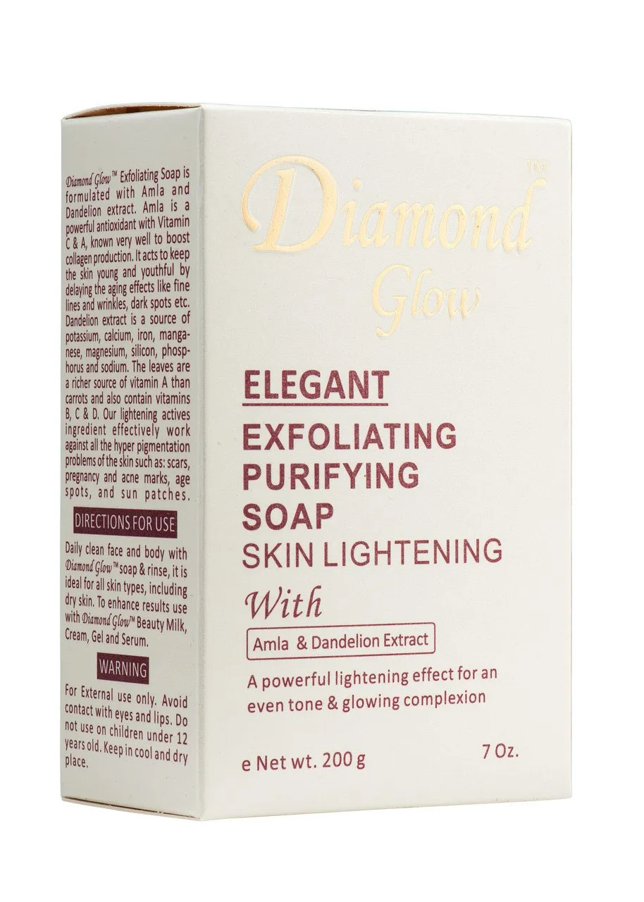 GLOW - Diamond Glow Elegant Exfoliating Purifying Soap With Amla & Dandelion Extract