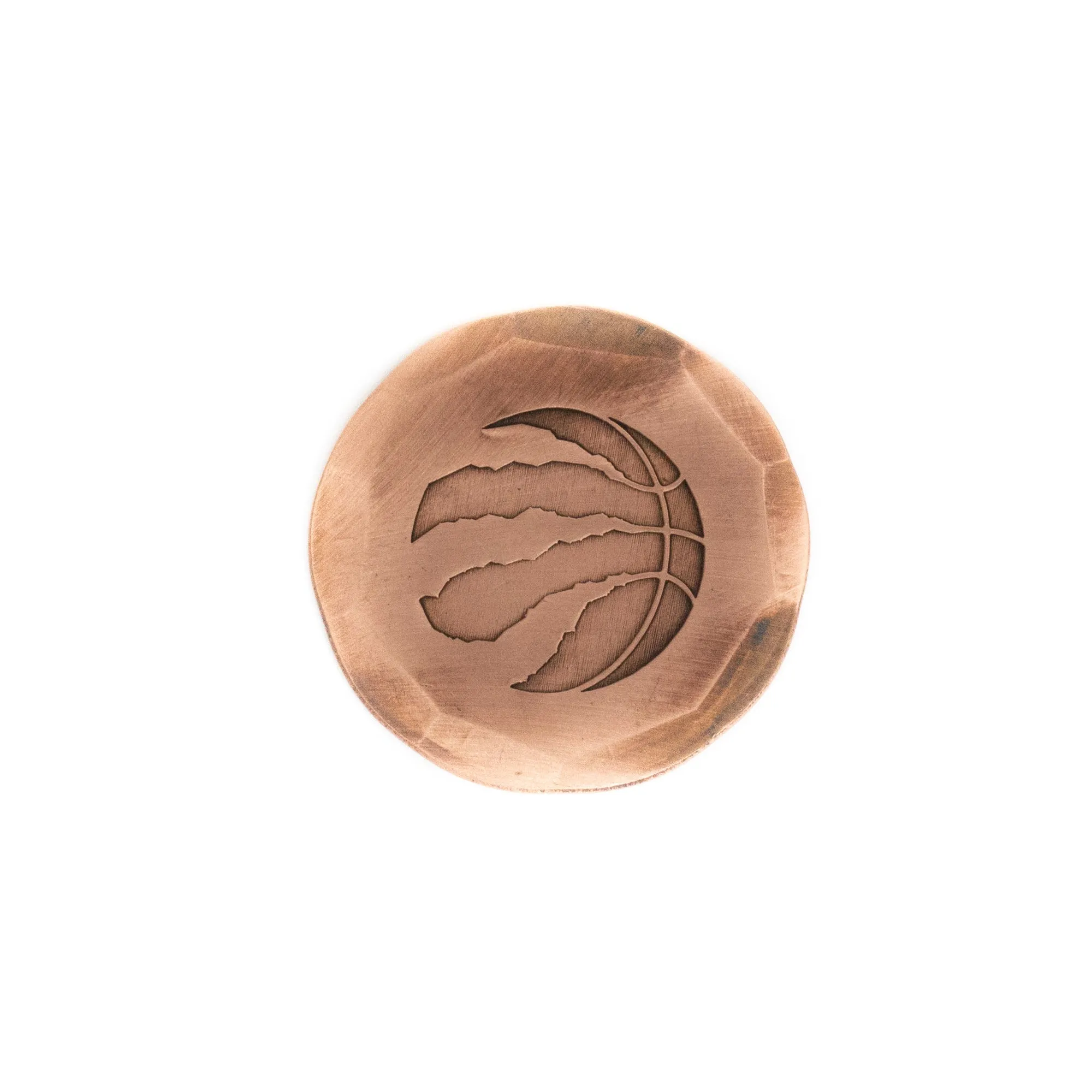 Hand Forged Toronto Raptors Ball Mark - Copper