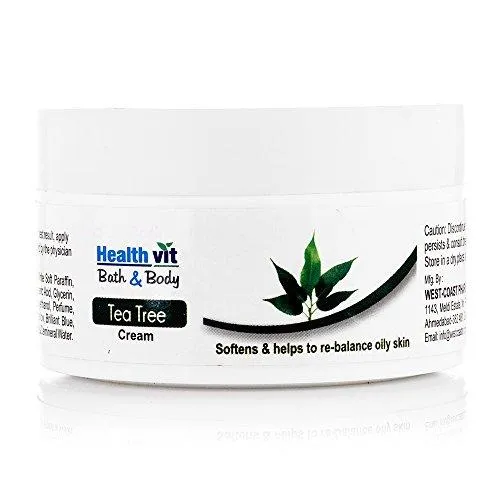 Healthvit Bath and Body Tea Tree Cream, 50g