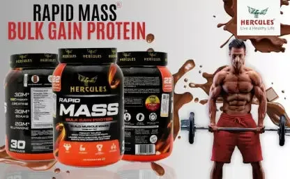 HERCULES Rapid Mass Weight Gainers/Mass Gainers  (1.5 kg, Kesar Pista)