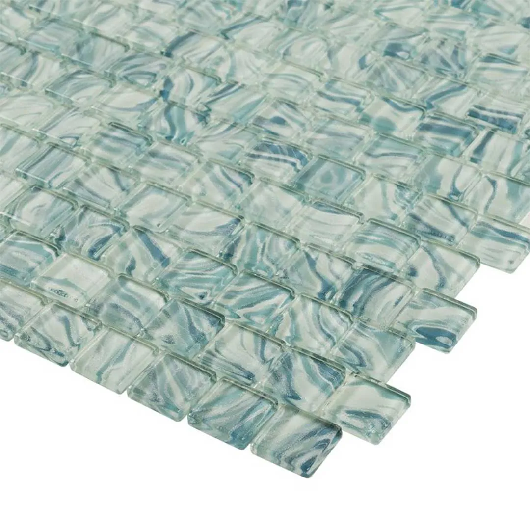 High Tide Turquoise, 1" x 1" - Glass Tile