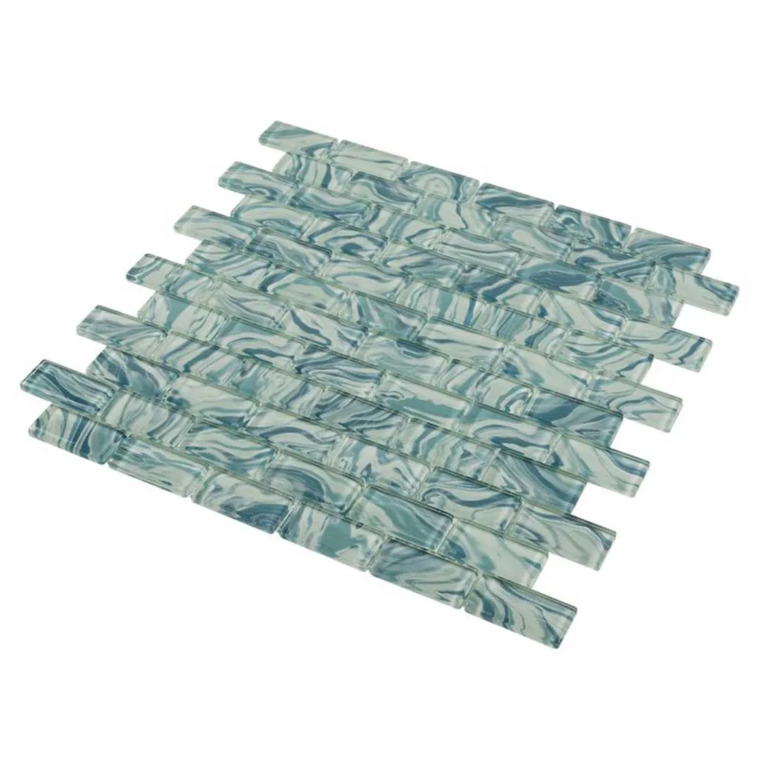 High Tide Turquoise, 1" x 2" - Glass Tile