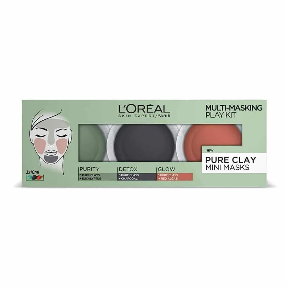 L'oreal Multi-Masking Face Mask Play Kit 3 x 10ml