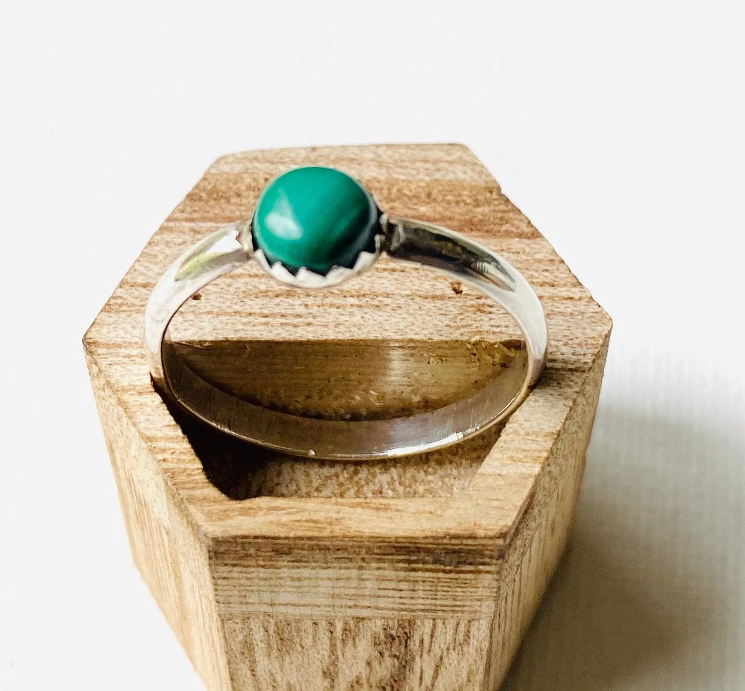 Malachite Stacking Ring Size 10