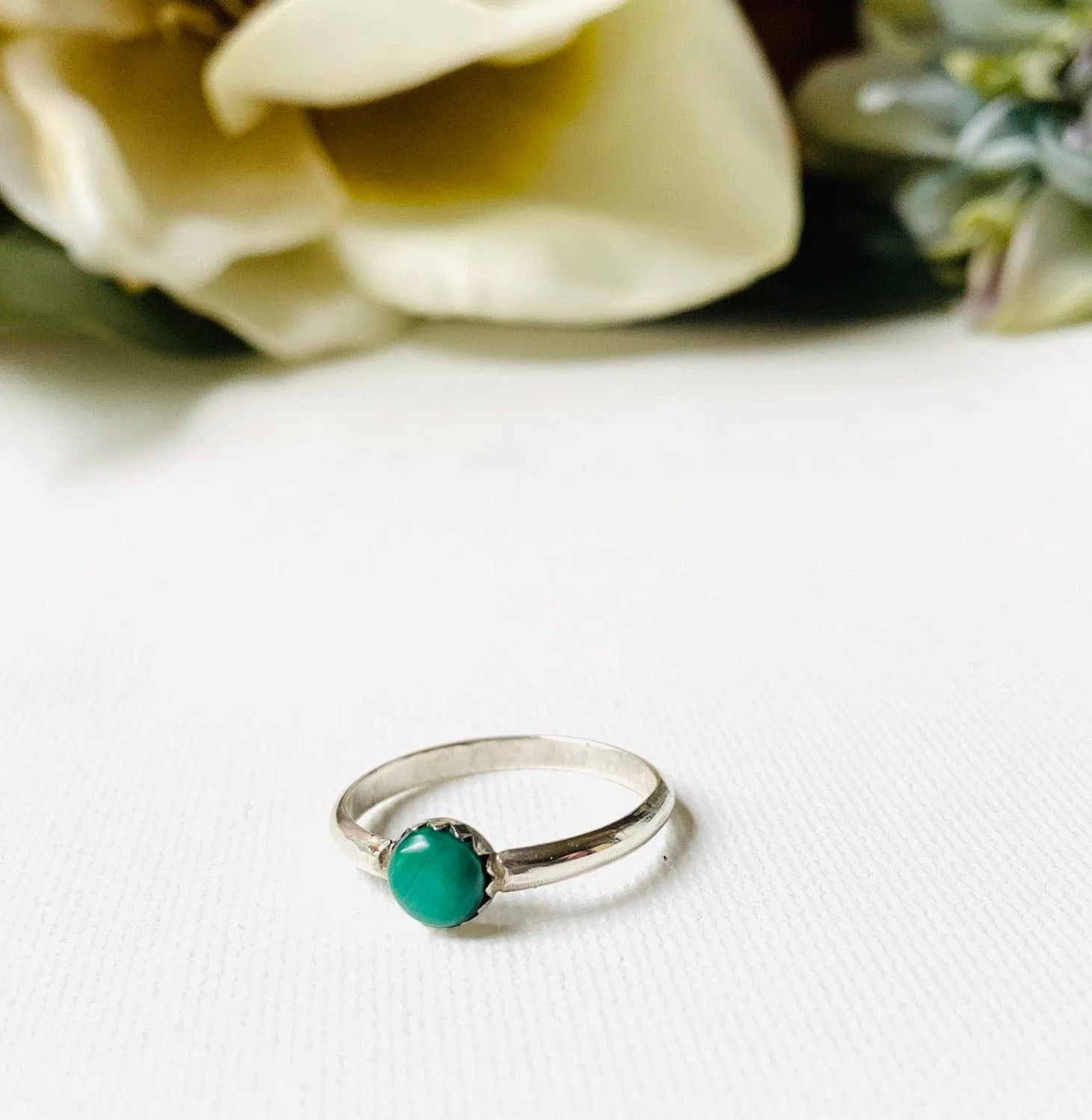 Malachite Stacking Ring Size 10