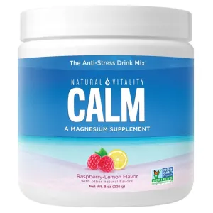 Natural Vitality CALM Magnesium Citrate Powder Raspberry Lemon 8 Oz