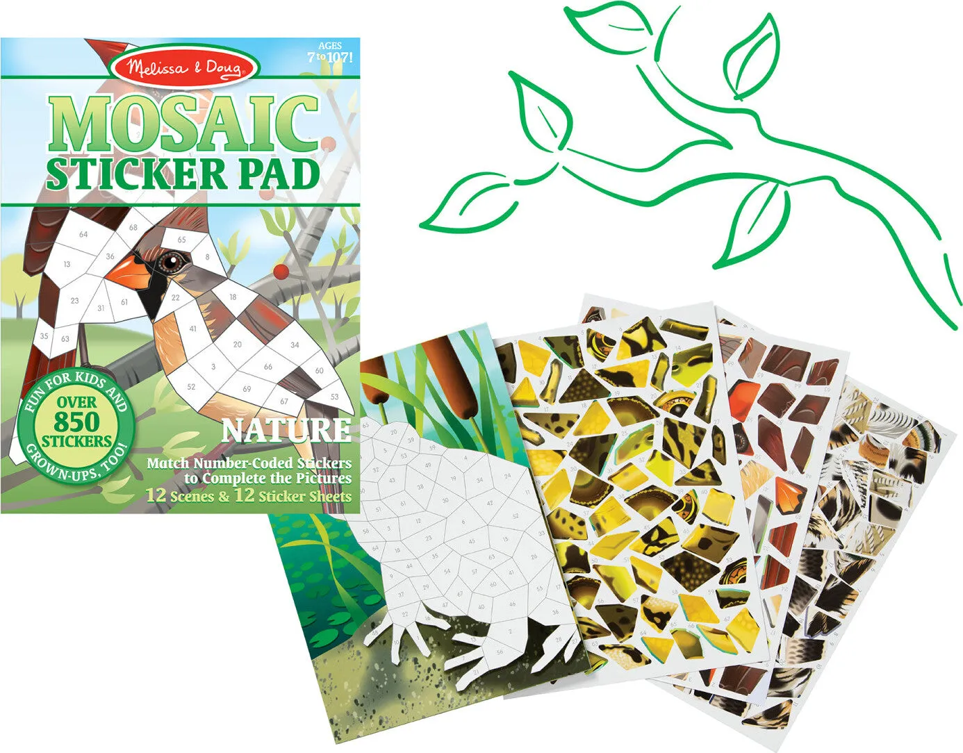 Nature Mosaic Sticker Pad