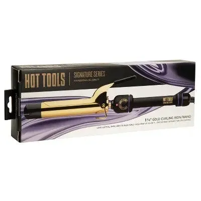 New - Hot Tools Signature Series Gold Curling Iron/Wand - 1 ¼"