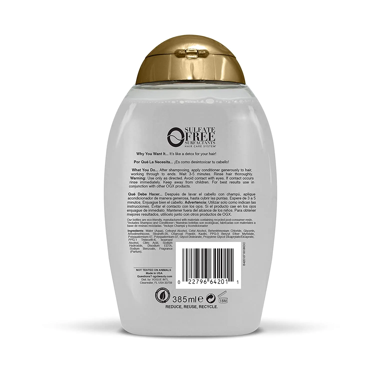 Ogx Purifying   Charcoal Detox Conditioner