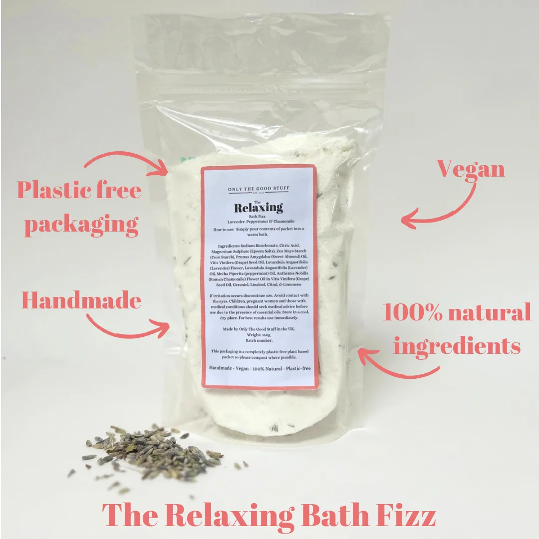 Only The Good Stuff - Bath Fizz Pouch- Natural & Plastic free