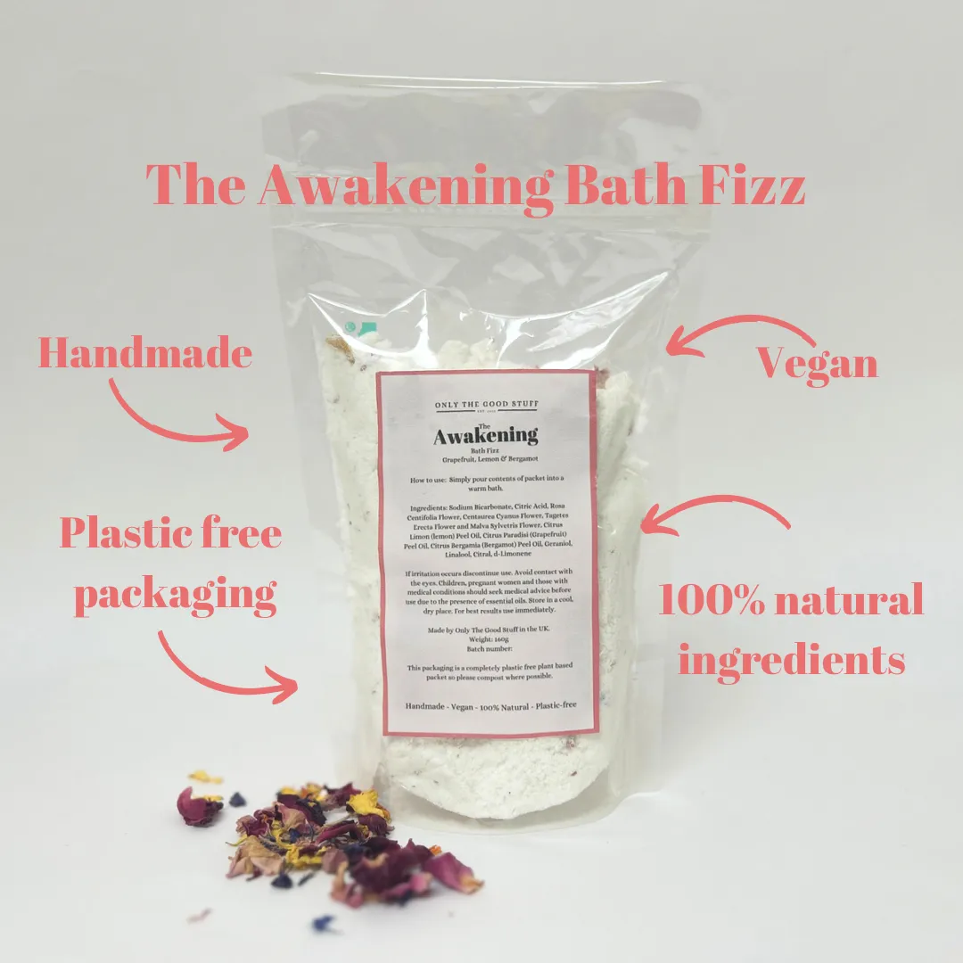 Only The Good Stuff - Bath Fizz Pouch- Natural & Plastic free