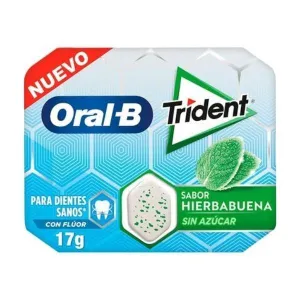 ORAL-B TRIDENT SPEARMINT FLAVOUR GUM 10PCS 17G