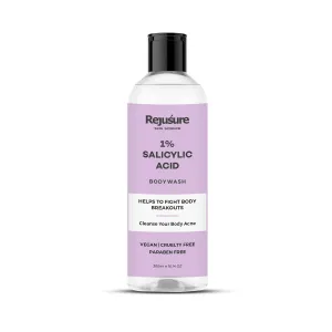 Rejusure 1% Salicylic Acid Daily Exfoliating Body Wash with Salicylic Acid & Glycolic Acid, Removes Acne and Smoothens Bumpy Texture | For Men & Women | Cruelty Free & Dermatologist Tested – 300ml