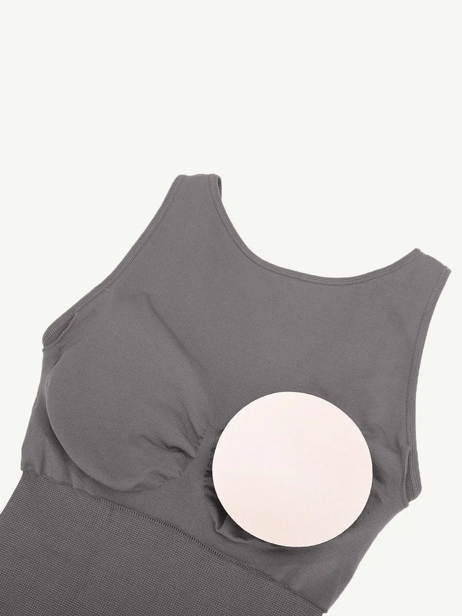 Seamless and Braless Sculpting Open Back Romper