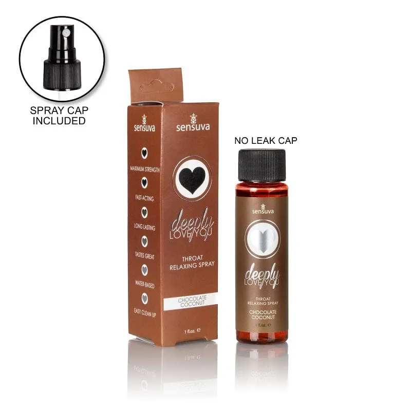 Sensuva Deeply Love You Chocolate Coconut Throat Relaxing Spray