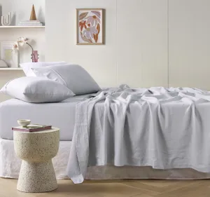 Stonewashed French Linen Mega Sheet Set Range Dove Grey