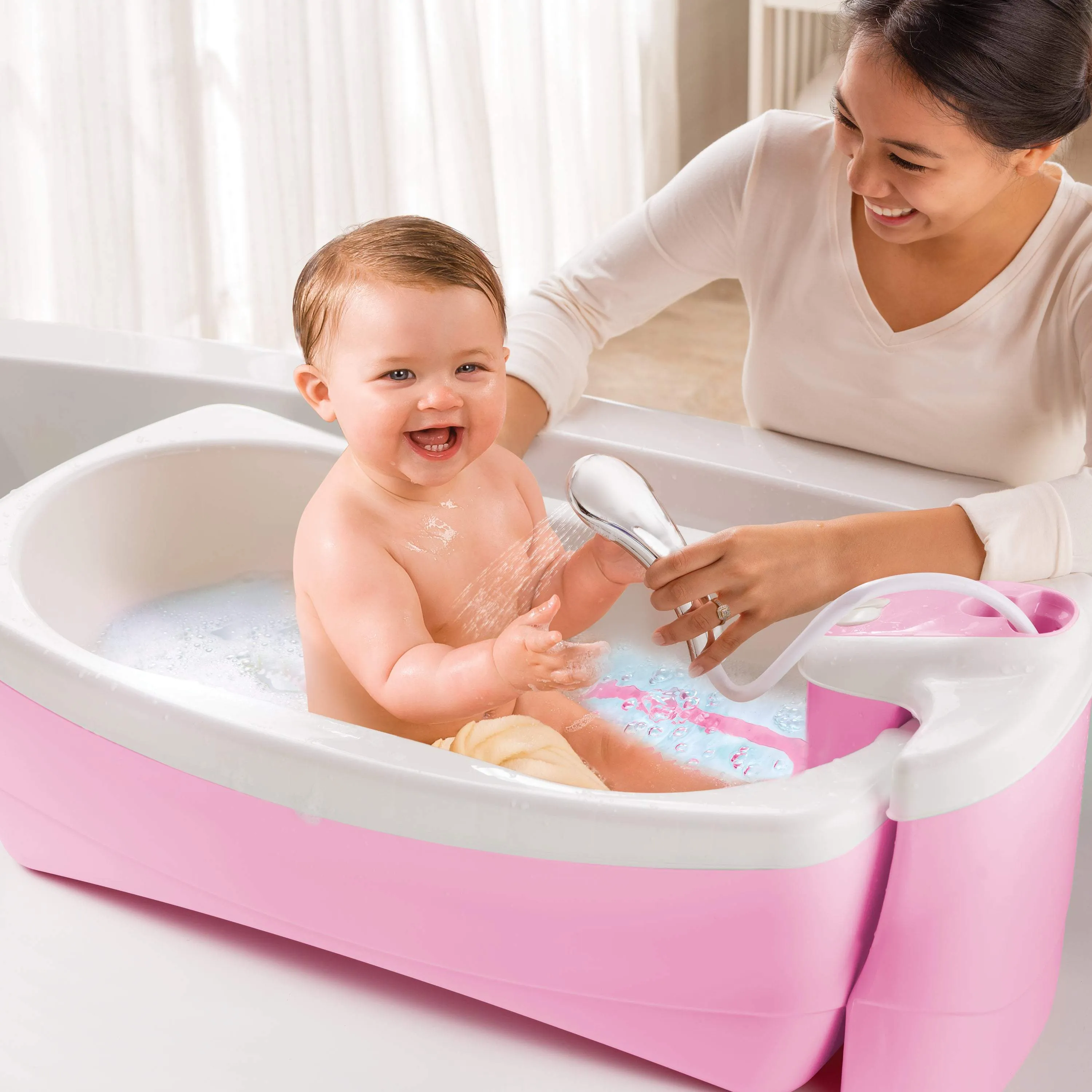 Summer Infant Lil Luxuries Bath Tub Birth  24M Distressed Box