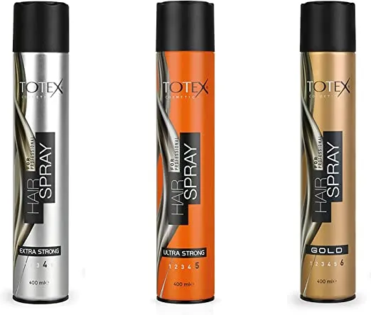 TOTEX Gold Aerosol Spray 400 ml- Aerosol special hair spray for men and women