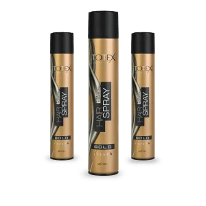 TOTEX Gold Aerosol Spray 400 ml- Aerosol special hair spray for men and women