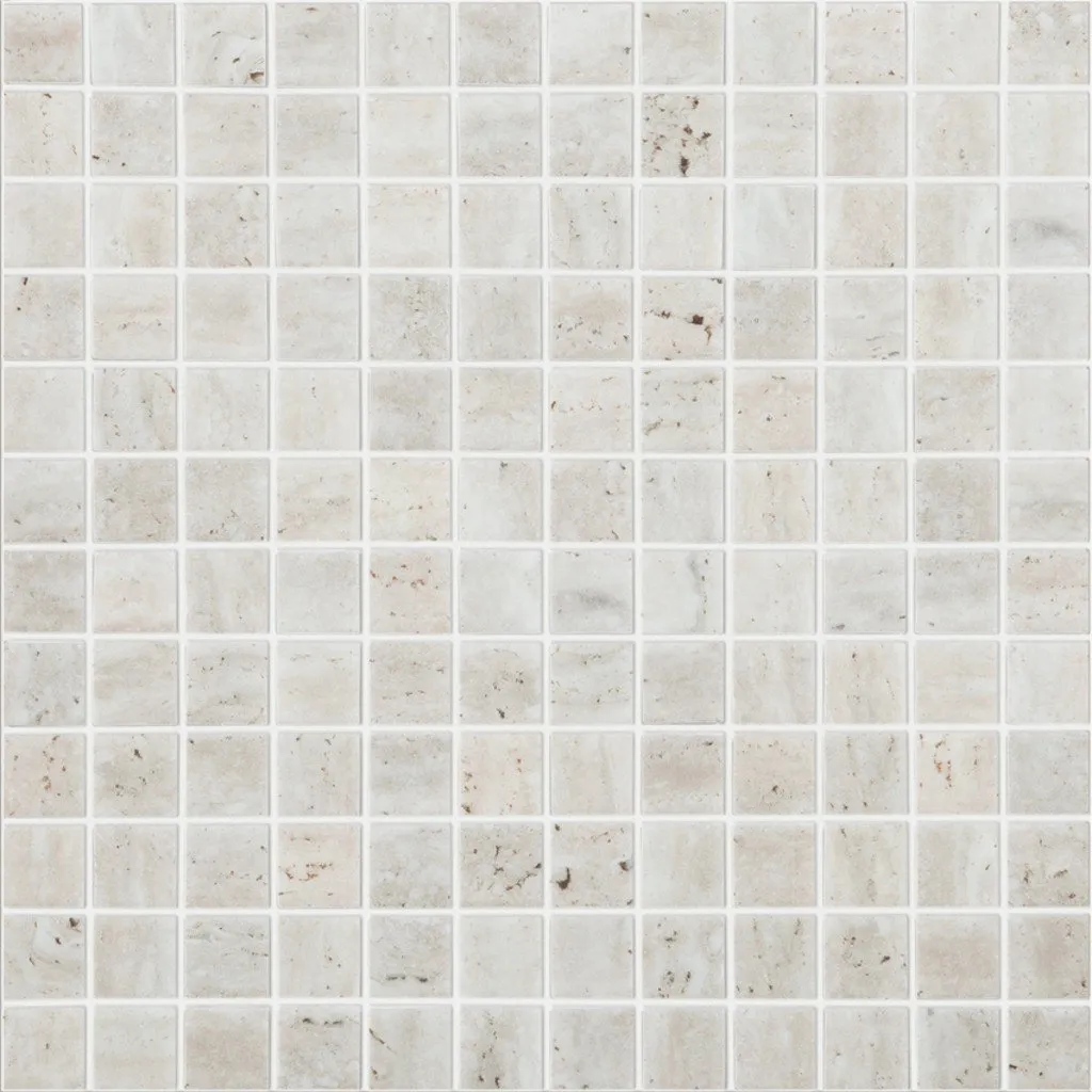 Travertino Bone MT 4102, 1" x 1" - Glass Tile