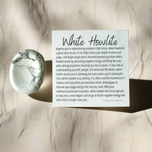 White Howlite Worry Stone – Calm Your Mind and Find Inner Peace